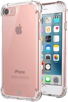 Hoesje voor Apple iPhone 8 - Siliconen Hoesje met Versterkte Rand Shockproof Transparant Doorzichtig, TPU Gel Soft Hoesje