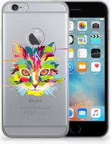 Geschikt voor iPhone 6 Plus | 6s Plus Uniek TPU Hoesje Cat Color