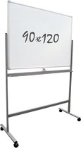 Whiteboard verrijdbaar 90 x 120 cm - Dubbelzijdig - Magnetisch