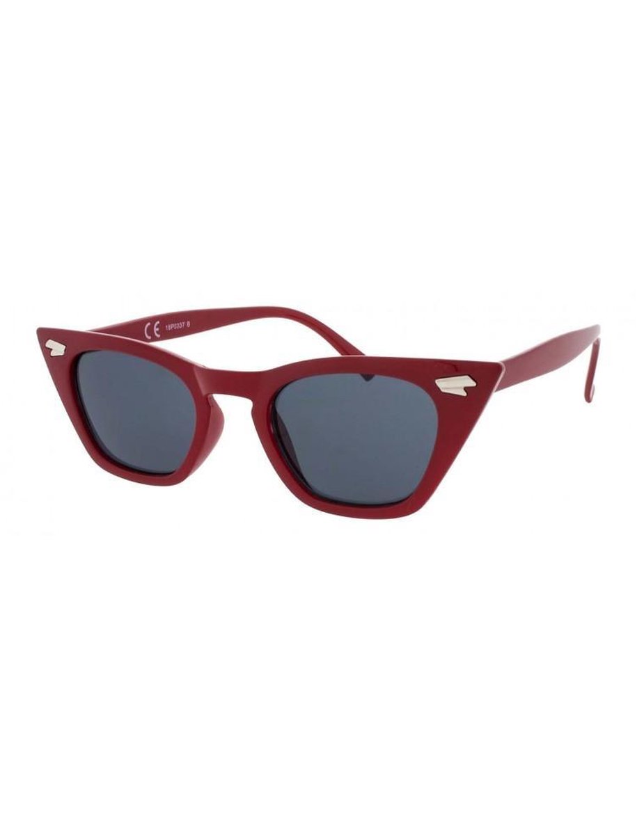 Icon Eyewear Zonnebril GRACE - Rood montuur - Grijze glazen