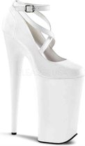 Pleaser - BEYOND-087 Sandaal met enkelband, Paaldans schoenen - Paaldans schoenen - 41 Shoes - Wit