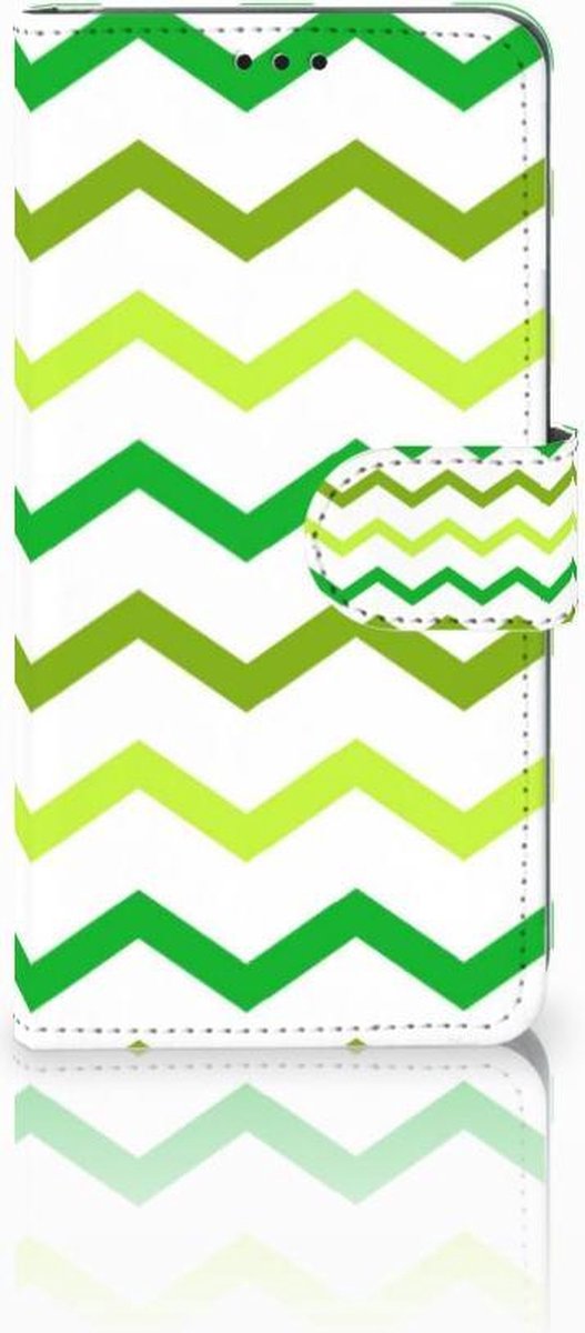 Samsung Galaxy S10 Telefoon Hoesje Zigzag Groen