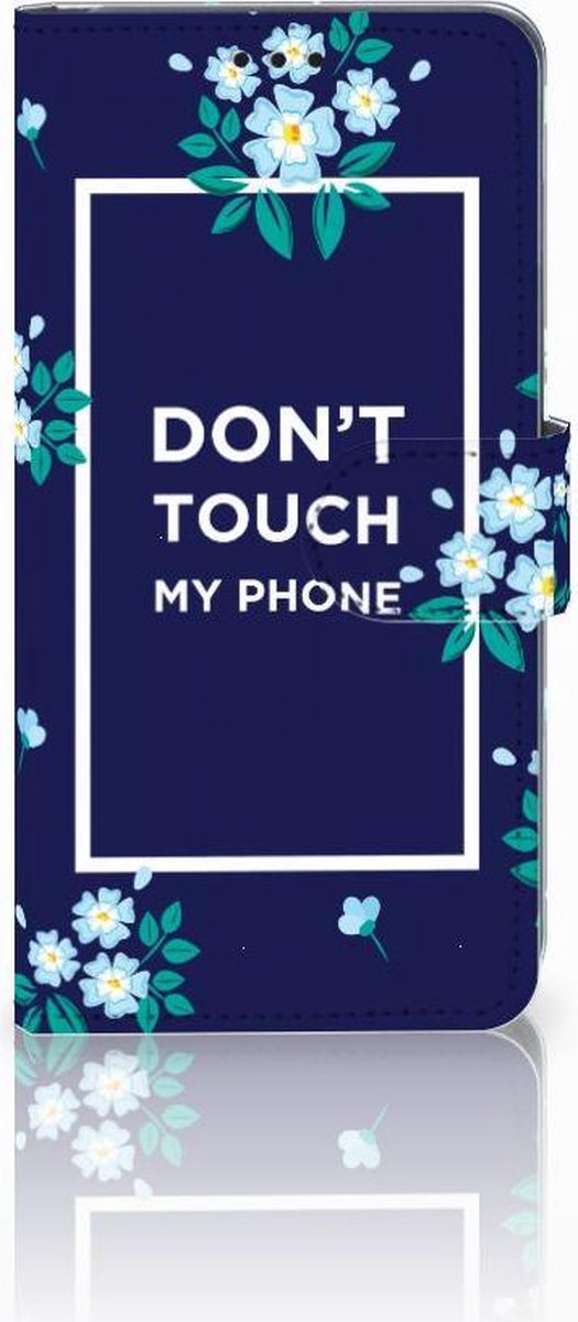 Samsung Galaxy S10 Portemonnee Hoesje Flowers Blue DTMP