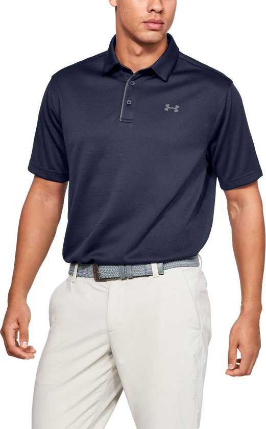 Under Armour Tech Polo Shirt Heren Sportpolo - Maat M  - Mannen - blauw — afbeelding 4