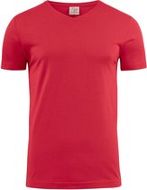 Printer T-shirt Heavy V-hals Man 2264024 Rood - Maat L