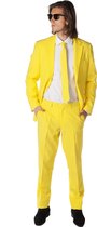 Kleuren Thema Kostuum | Geel Yellow Fellow Opposuit Kostuum Man | Maat 44 | Carnaval kostuum | Verkleedkleding