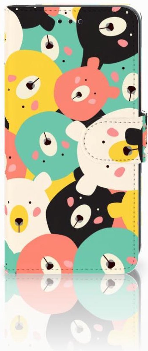 Book Case voor Xiaomi Mi A2 Lite Leuk Hoesje Bears