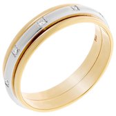 Orphelia RD-33401/50 - Ring - Bicolor Goud 18 Karaat - Diamant 0.10 ct