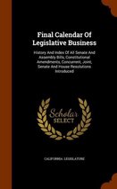 Final Calendar of Legislative Business