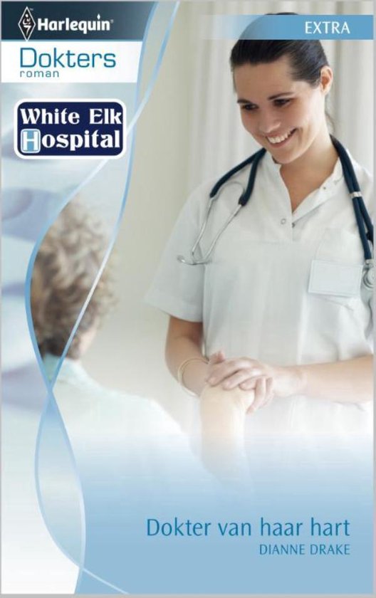 Witte doktersjas met stethoscoop, lachende vrouwelijke dokter in het ziekenhuis. Titel: Dokter van haar hart.
