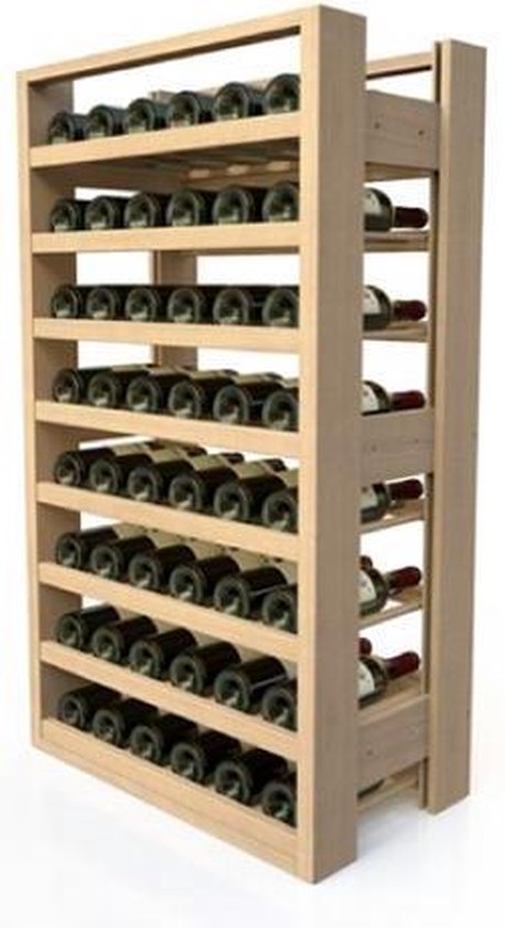 Wijnrek houten niveaus visiobois - niveaus - 48 flessen | bol.com