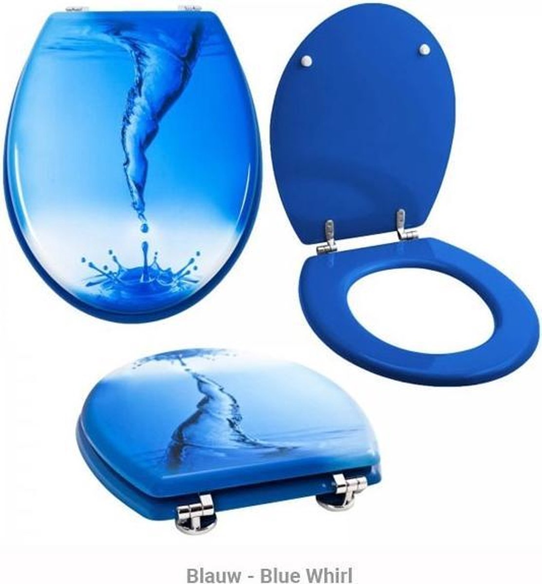 WC toiletbril met fotoprint-Blauw - Blue | bol.com