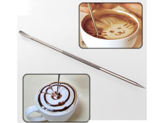 Barista Latte ART Pen - Zilveren RVS Pen