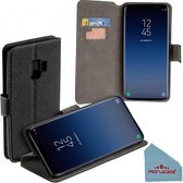 Pearlycase® Zwart Y Wallet Bookcase Hoesje voor Samsung Galaxy S9