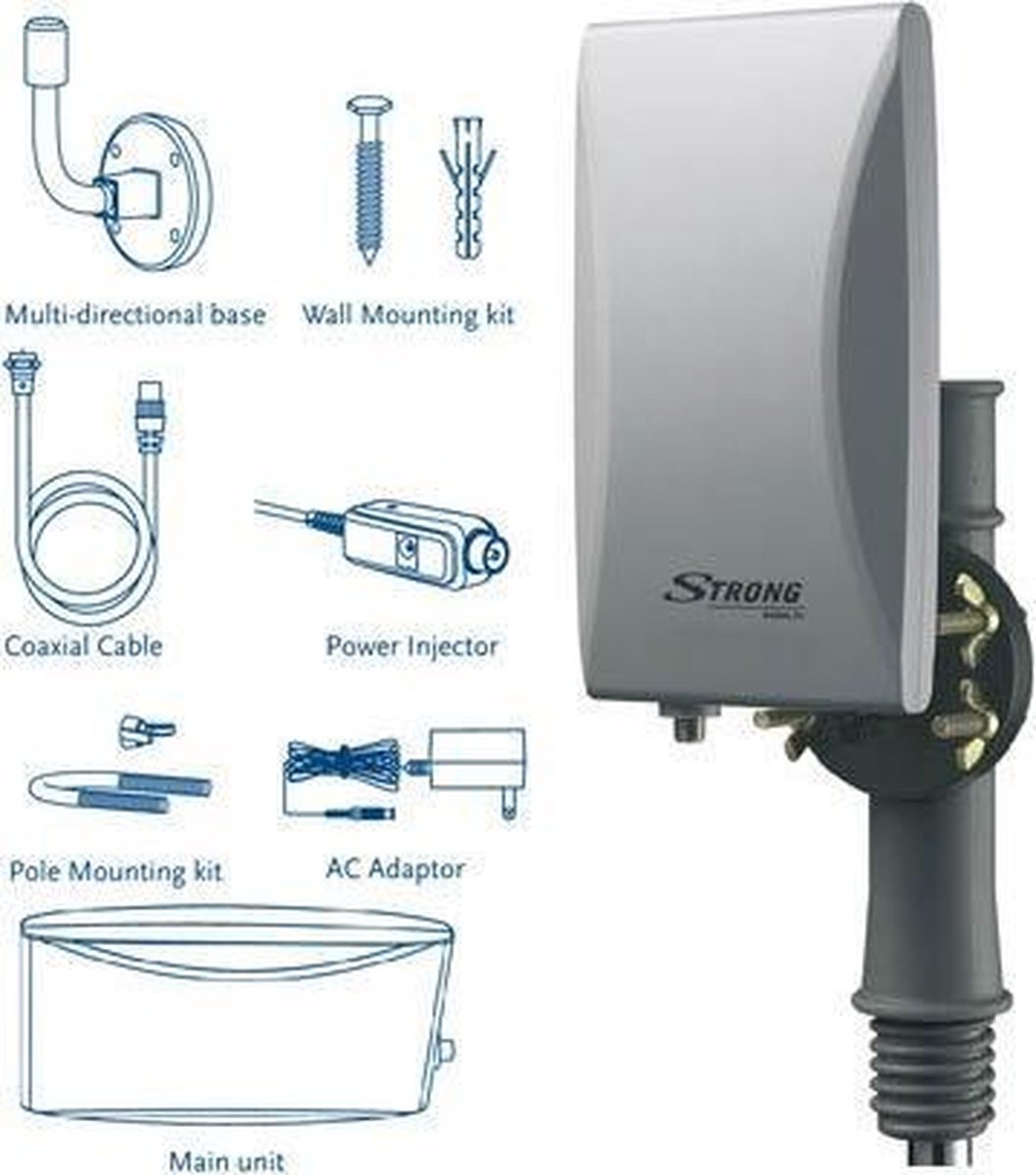 Strong DVBT2 actieve Buitenantenne Voor Digitenne bol