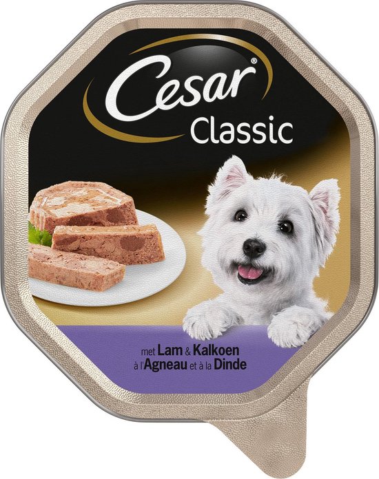 Cesar - Hond natvoer - Classic -Kalkoen & Lam - 14 x 150gram