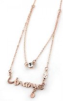 Rose goudkleurige dubbele ketting