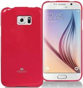 Galaxy S6 Hoesje Color Pearl Jelly Donker Roze
