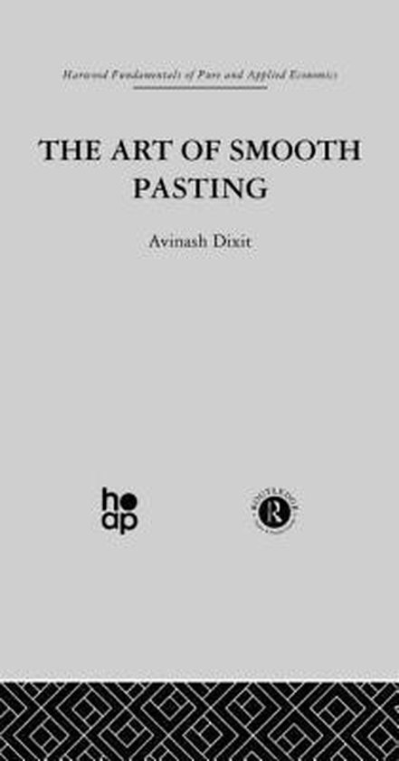 Boek 'The Art of Smooth Pasting' door Avinash Dixit, met logo's van 'ho ap' en 'R'.