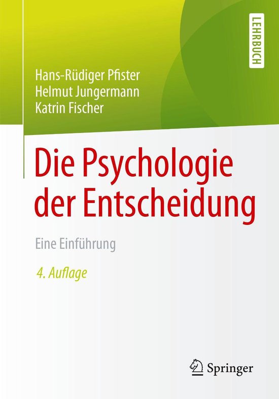 Psychology (German Language) - Die Psychologie der Entscheid ... - cover