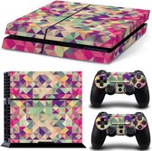 PS4 Console Skin Triangel | + 2 Controller Stickers voor PlayStation 4