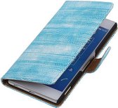 LG Nexus 5X - Mini Slang Turquoise Booktype Wallet Hoesje