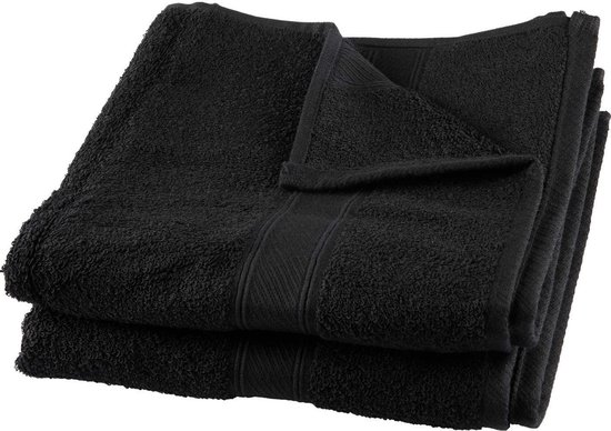 halfrond Kennis maken Hymne Jorzolino Set van 2 handdoeken (zwart) | bol.com