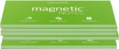 Magnetic Notes, set van 5 notitieboekjes maat L (200x100mm)x100 sheets Groen