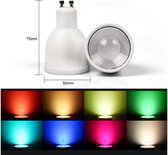 LED lamp GU10 | PAR16 bajonetsluiting | 4W=40W | RGB en warmwit 2700K | WIFI | dimbaar