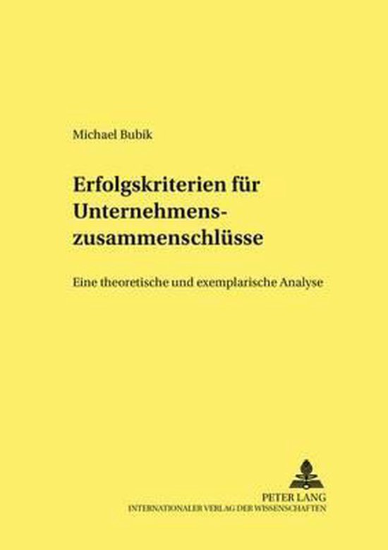Erfolgskriterien für Unternehmenszusammenschlüsse - cover