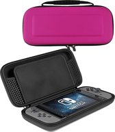 Hoes Geschikt voor Nintendo Switch OLED Case Hard Cover Bescherm Hoesje - Case Geschikt voor Nintendo Switch OLED Hoes - Roze