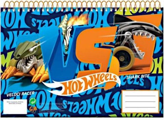 Hot Wheels Schetsblok Junior A4 Papier Oranje/blauw 30 Vellen