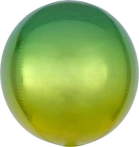 Orbz Ombré geel/groen folie ballon.