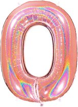 ‘0’ Rosé Goud Holografisch - 100 Centimeter