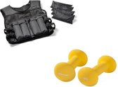 Tunturi - Fitness Set - Neopreen Dumbbellset 2 x 1,5 kg - Gewichtsvest 10 kg