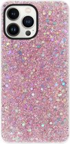 ADEL Premium Siliconen Back Cover Softcase Hoesje Geschikt voor iPhone 13 Pro - Bling Bling Roze