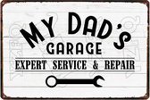 Retro Muur Decoratie uit Metaal Vintage Tin Dad's Garage 10
