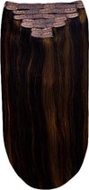 Remy Human Hair extensions straight 20 - bruin 2/6#