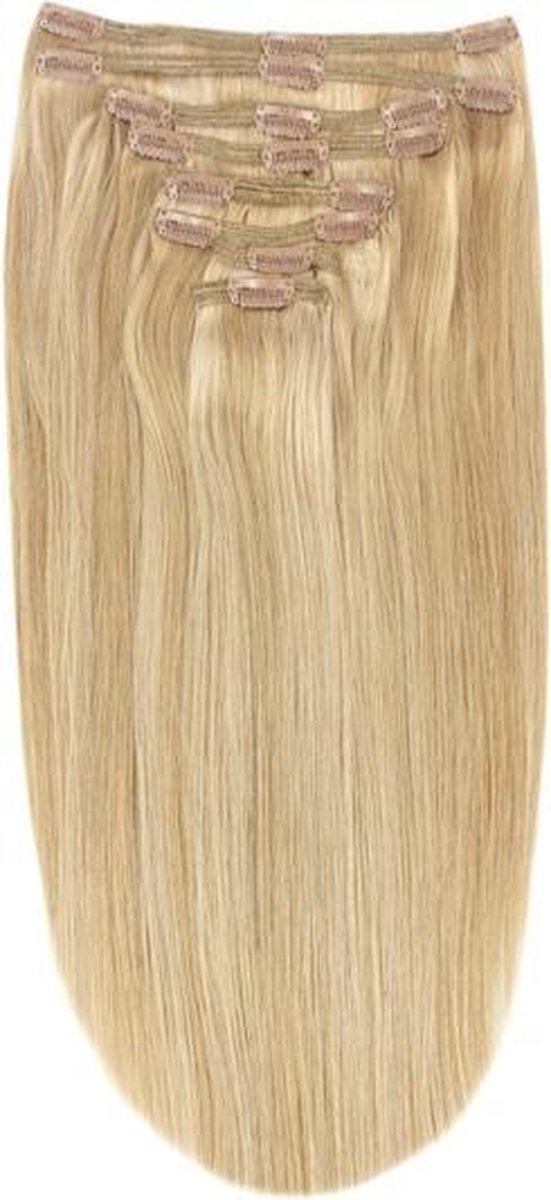 Remy Human Hair extensions straight 18 - bruin / blond 10/16