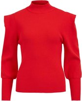 Vila Trui Visygga New L/s Knit Top 14072665 Racing Red Dames Maat - M