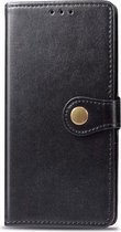 Mobiq - Klassieke Wallet Case Met Sluiting iPhone 12 / iPhone 12 Pro 6.1 inch - Zwart