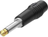 Hicon HI-J63TC-SM Jackplug 6.35 mm Stekker, recht Aantal polen: 2 Mono Zwart 1 stuk(s)