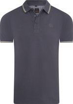 Mario Russo - Heren Polo SS Tipped Polo Edward - Grijs - Maat L