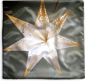 Kussenhoes 40x40 cm - Een verlichtte ster tijdens de winter - Katoen / Polyester - Voor Binnen