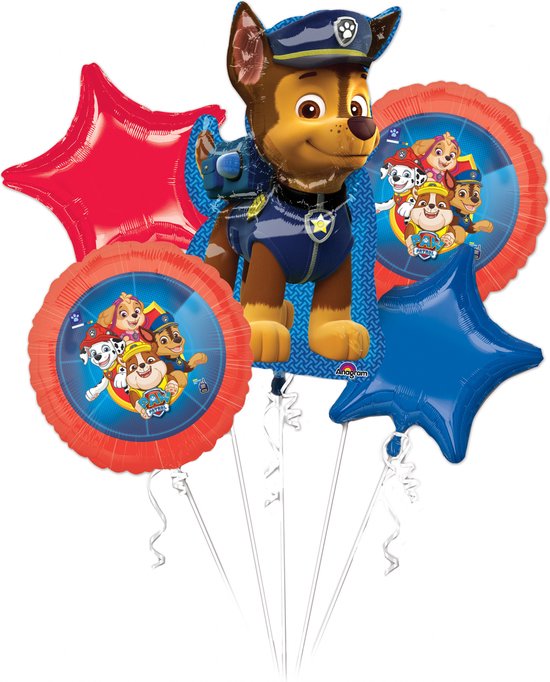 Anagram Folieballonnen Paw Patrol Junior Rood/blauw 5-delig
