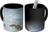 Magische Mok - Foto op Warmte Mokken - Koffiemok - Zwaluwen - Water - Blauw - Magic Mok - Beker - 350 ML - Theemok