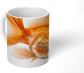 Mok - Koffiemok - Goudvis - Wit - Mokken - 350 ML - Beker - Koffiemokken - Theemok