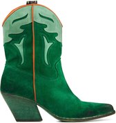 Elena Iachi Vrouwen Suède       Cowboy Laarzen  / Western Boots E2016 - Groen - Maat 37