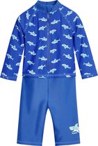 Playshoes - UV-zwempak voor jongens - longsleeve - Haaien - Blauw - maat 62-68cm
