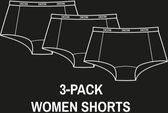 Zaccini 3-pack woman shorts zwart